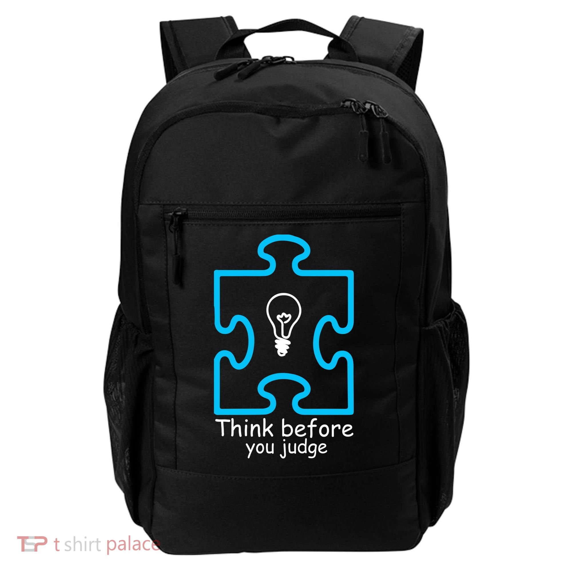 Think Before You Judge Autism Awareness  Backpack