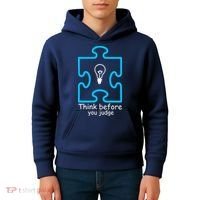 Think Before You Judge Autism Awareness  Kids Hoodie thumb 4