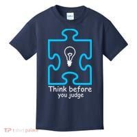 Think Before You Judge Autism Awareness  Kids T-Shirt thumb 0