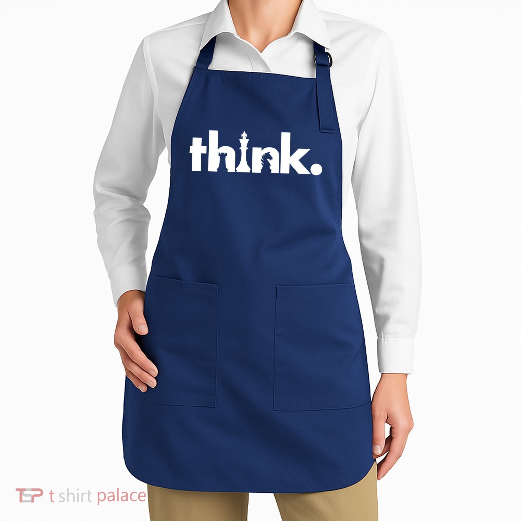 Think Chess Lover King Knight Rook Apron