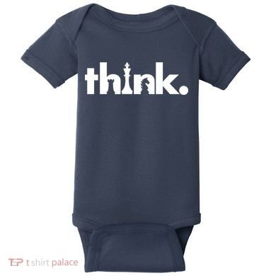 Think Chess Lover King Knight Rook Baby Bodysuit