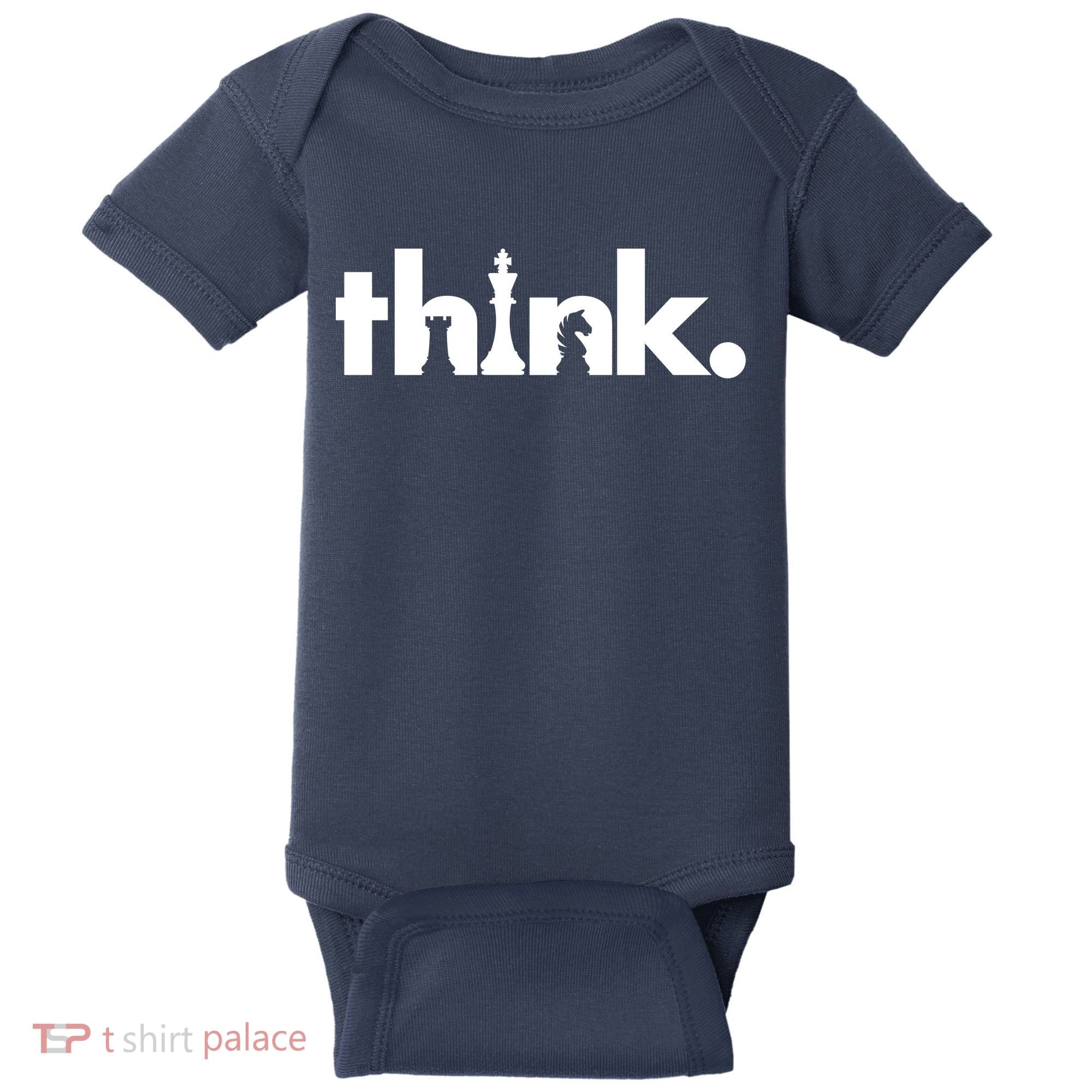 Think Chess Lover King Knight Rook Baby Bodysuit