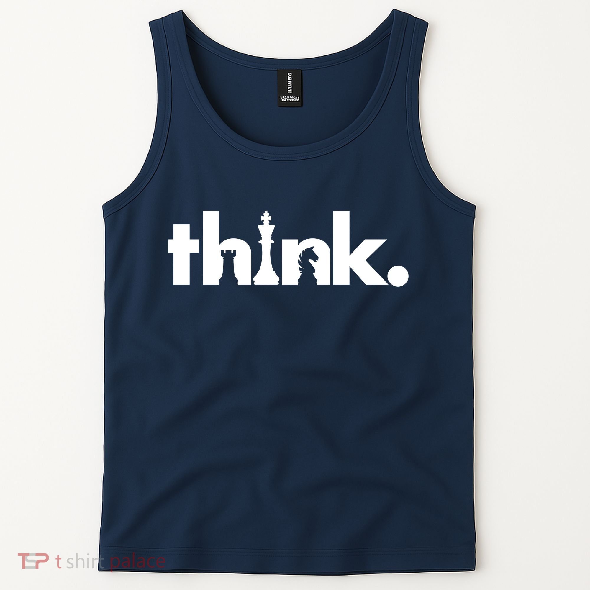Think Chess Lover King Knight Rook Tank Top