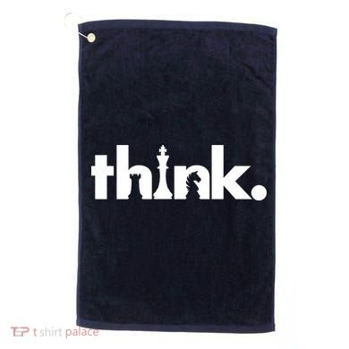 Think Chess Lover King Knight Rook Golf Towel
