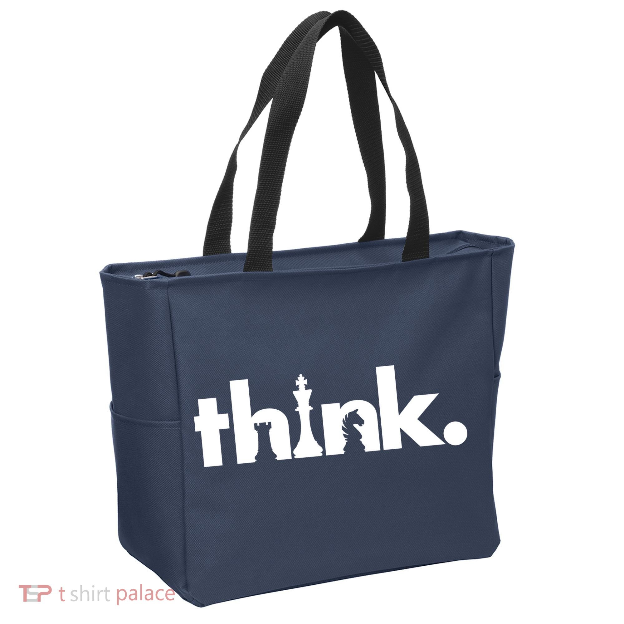 Think Chess Lover King Knight Rook Tote Bag