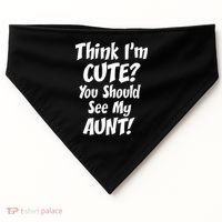 Think I'm Cute? See My Auntie USA-Made Doggie Bandana thumb 0