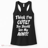 Think I'm Cute? See My Auntie Women's Tank Top thumb 0