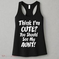 Think I'm Cute? See My Auntie Women's Tank Top thumb 3