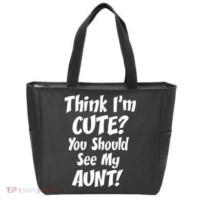 Think I'm Cute? See My Auntie Tote Bag