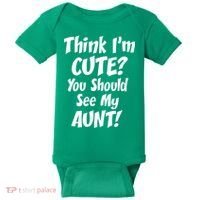 Think I'm Cute? See My Auntie Baby Bodysuit thumb 0