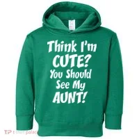 Think I'm Cute? See My Auntie Toddler Hoodie thumb 0