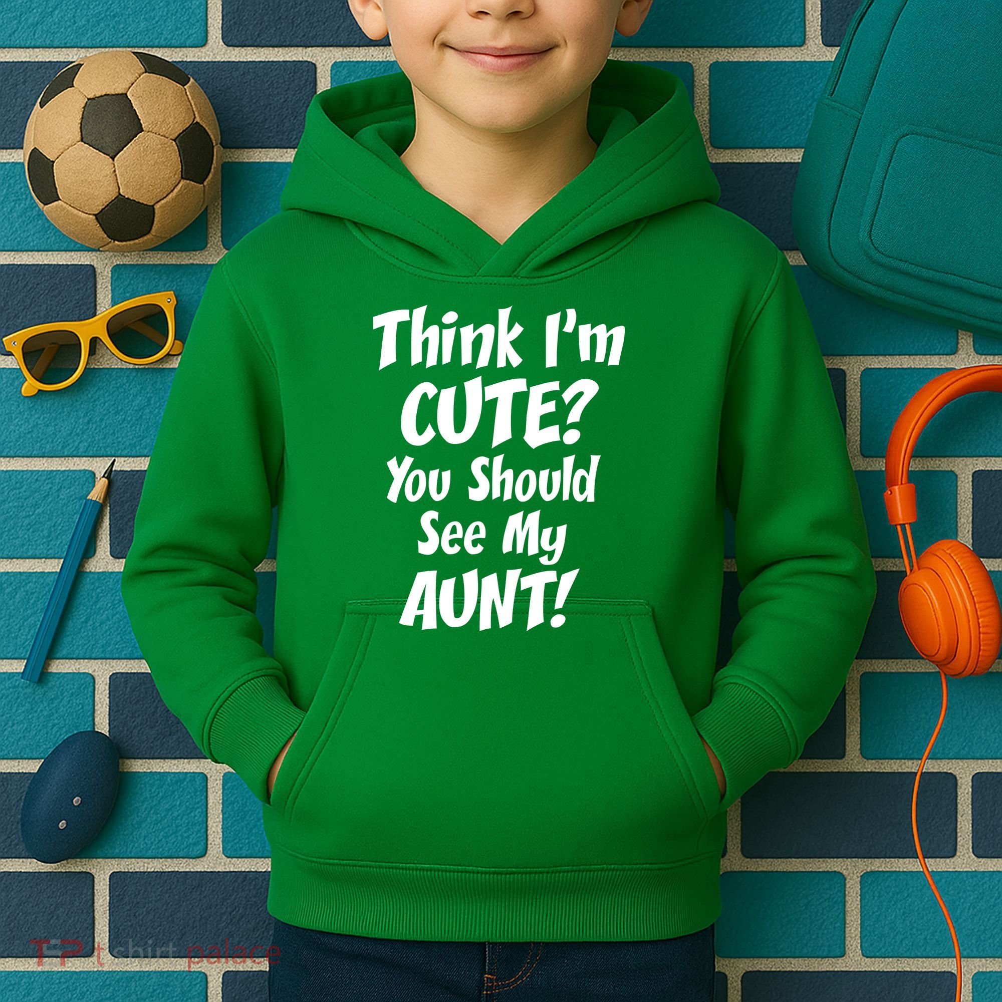 Think I'm Cute? See My Auntie Kids Hoodie
