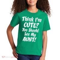 Think I'm Cute? See My Auntie Kids T-Shirt thumb 2
