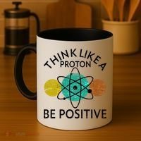 Think Like A Proton Be Positive Coffee Mug thumb 4