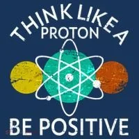Think Like A Proton Be Positive Women's Long Sleeve Shirt thumb 2