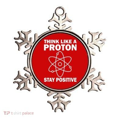 Think Like A Proton Stay Positive Ornament