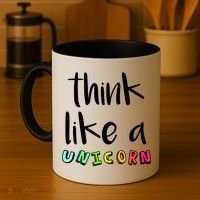 Think Like A Unicorn Coffee Mug thumb 4