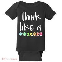 Think Like A Unicorn Baby Bodysuit thumb 0