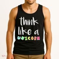 Think Like A Unicorn Tank Top thumb 3