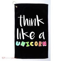 Think Like A Unicorn Golf Towel thumb 0