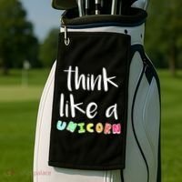 Think Like A Unicorn Golf Towel thumb 2