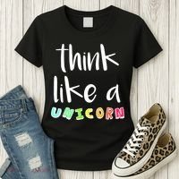 Think Like A Unicorn Women's T-Shirt thumb 3