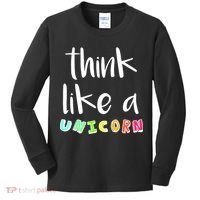 Think Like A Unicorn Kids Long Sleeve Shirt thumb 0