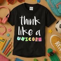 Think Like A Unicorn Kids T-Shirt thumb 3