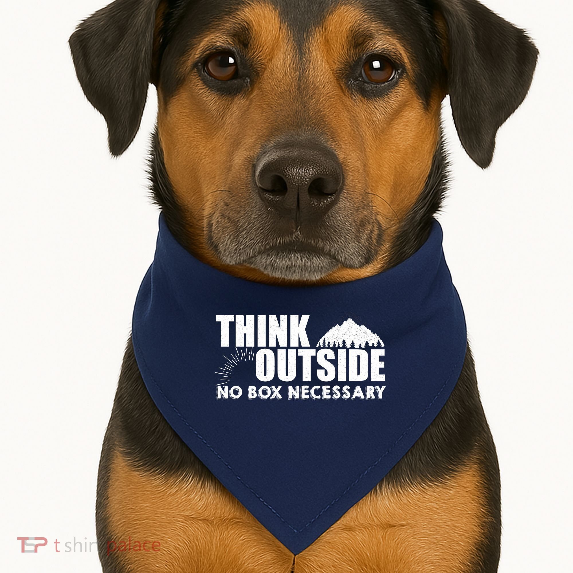 Think Outside No Box Necessary USA-Made Doggie Bandana