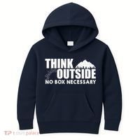 Think Outside No Box Necessary Kids Hoodie thumb 0