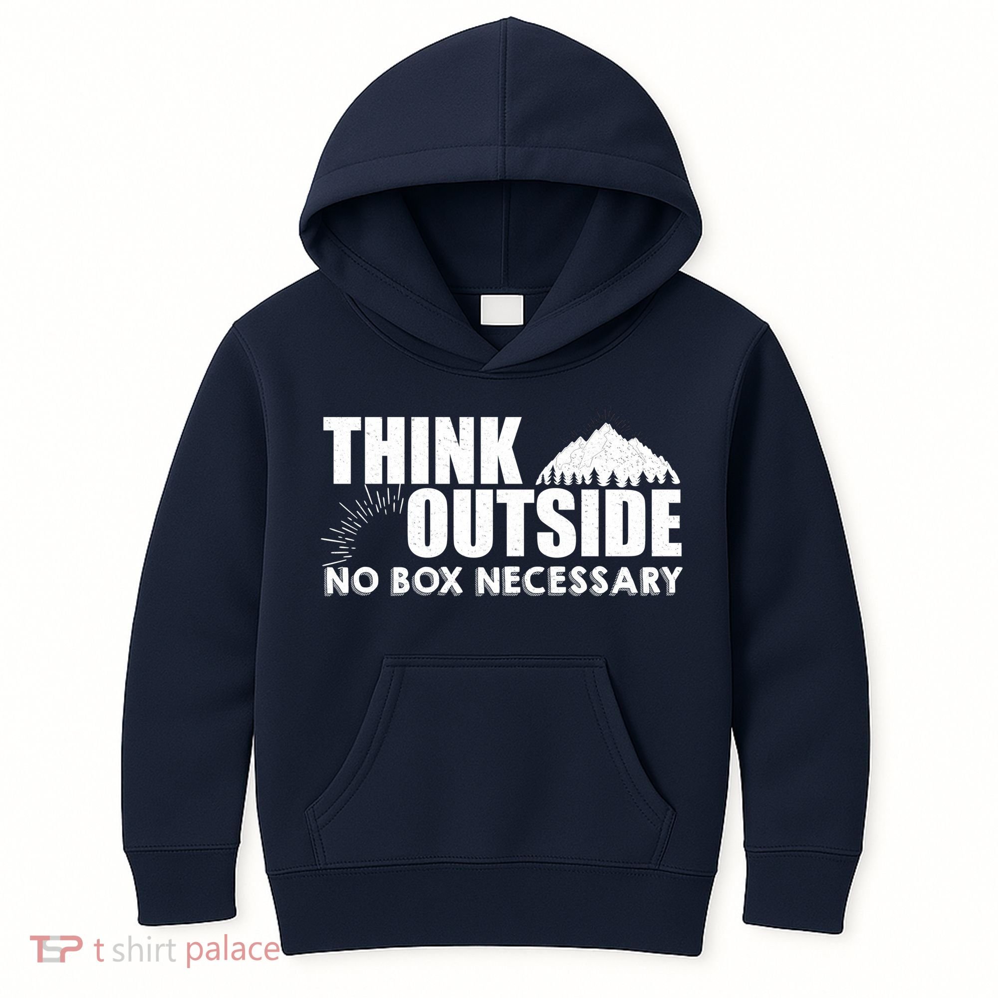 Think Outside No Box Necessary Kids Hoodie