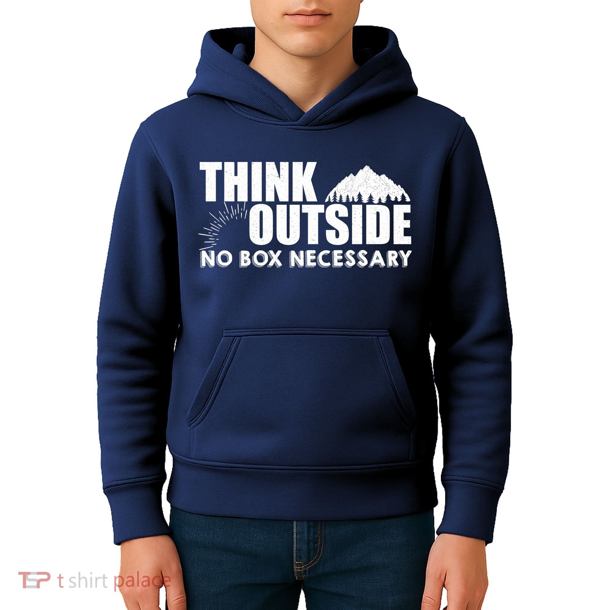 Think Outside No Box Necessary Kids Hoodie