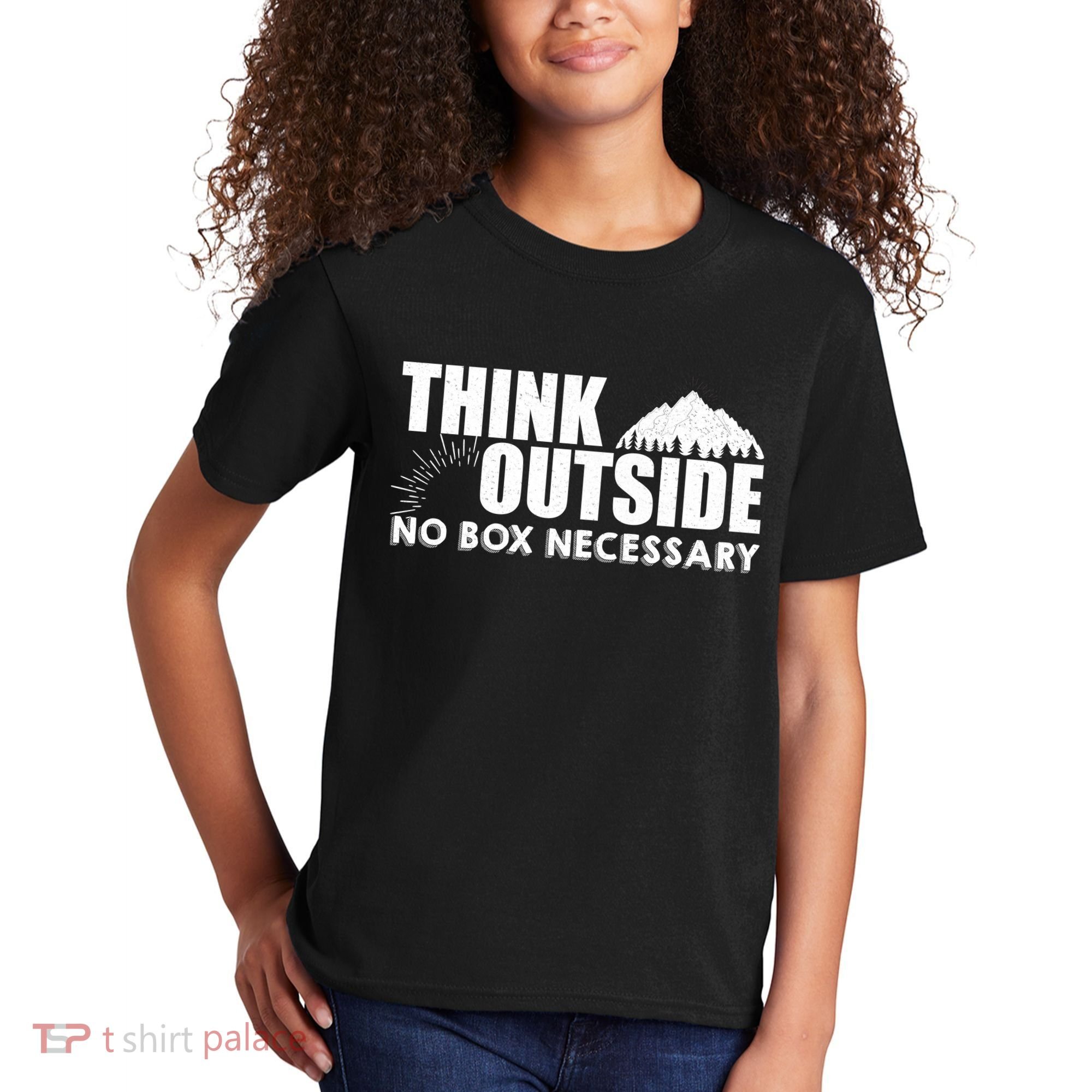 Think Outside No Box Necessary Kids T-Shirt