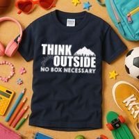Think Outside No Box Necessary Kids T-Shirt thumb 3