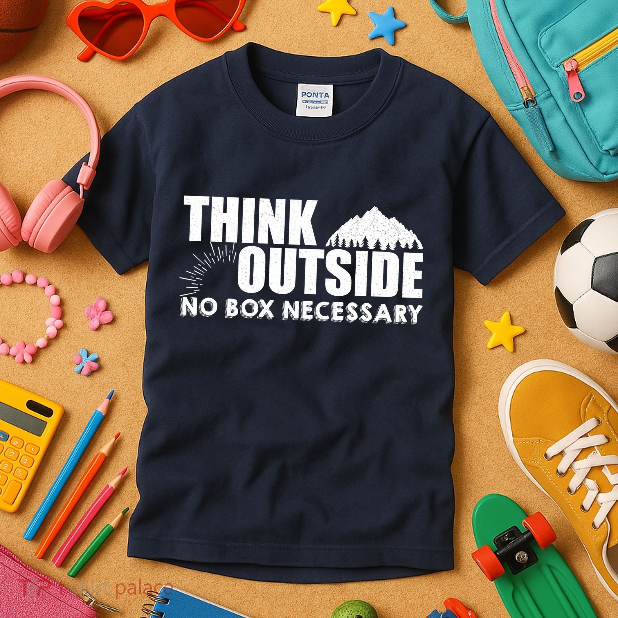 Think Outside No Box Necessary Kids T-Shirt