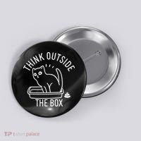 Think Outside The Box Cat Poop Button thumb 0