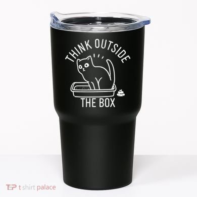 Think Outside The Box Cat Poop Tumbler