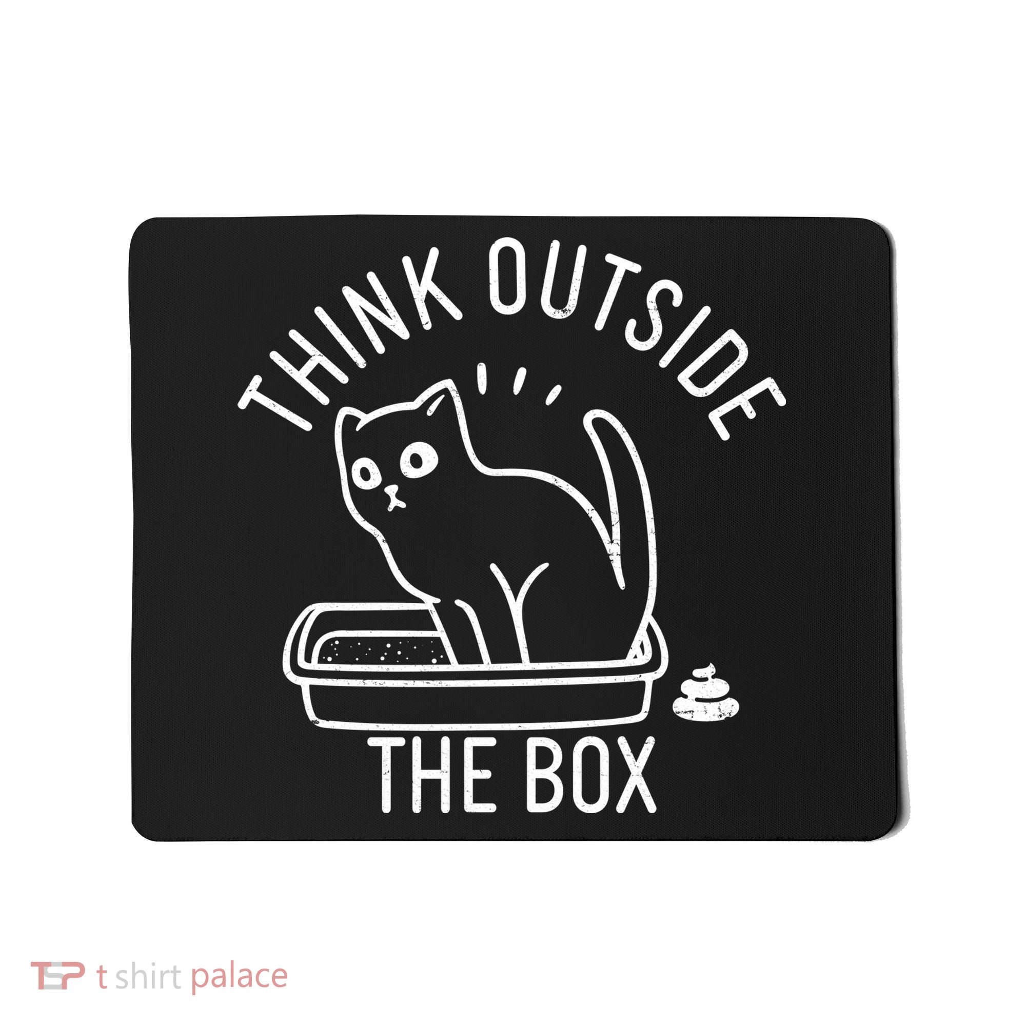 Think Outside The Box Cat Poop Mousepad