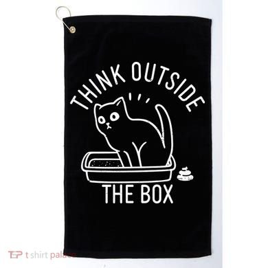 Think Outside The Box Cat Poop Golf Towel