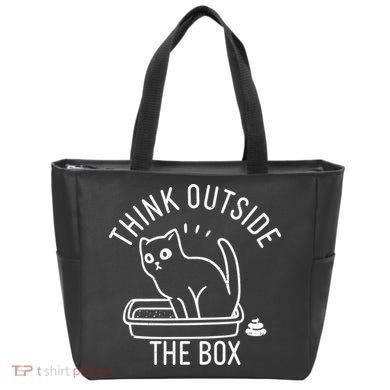 Think Outside The Box Cat Poop Tote Bag