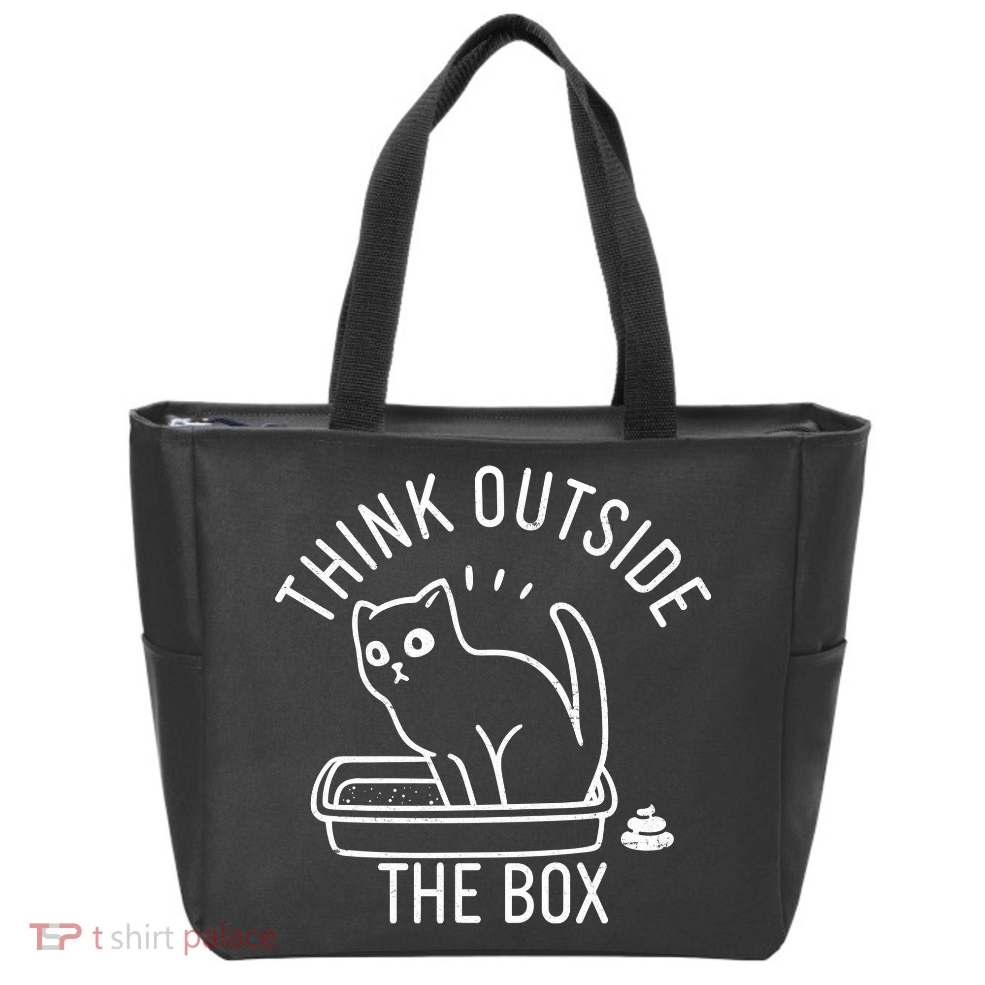 Think Outside The Box Cat Poop Tote Bag
