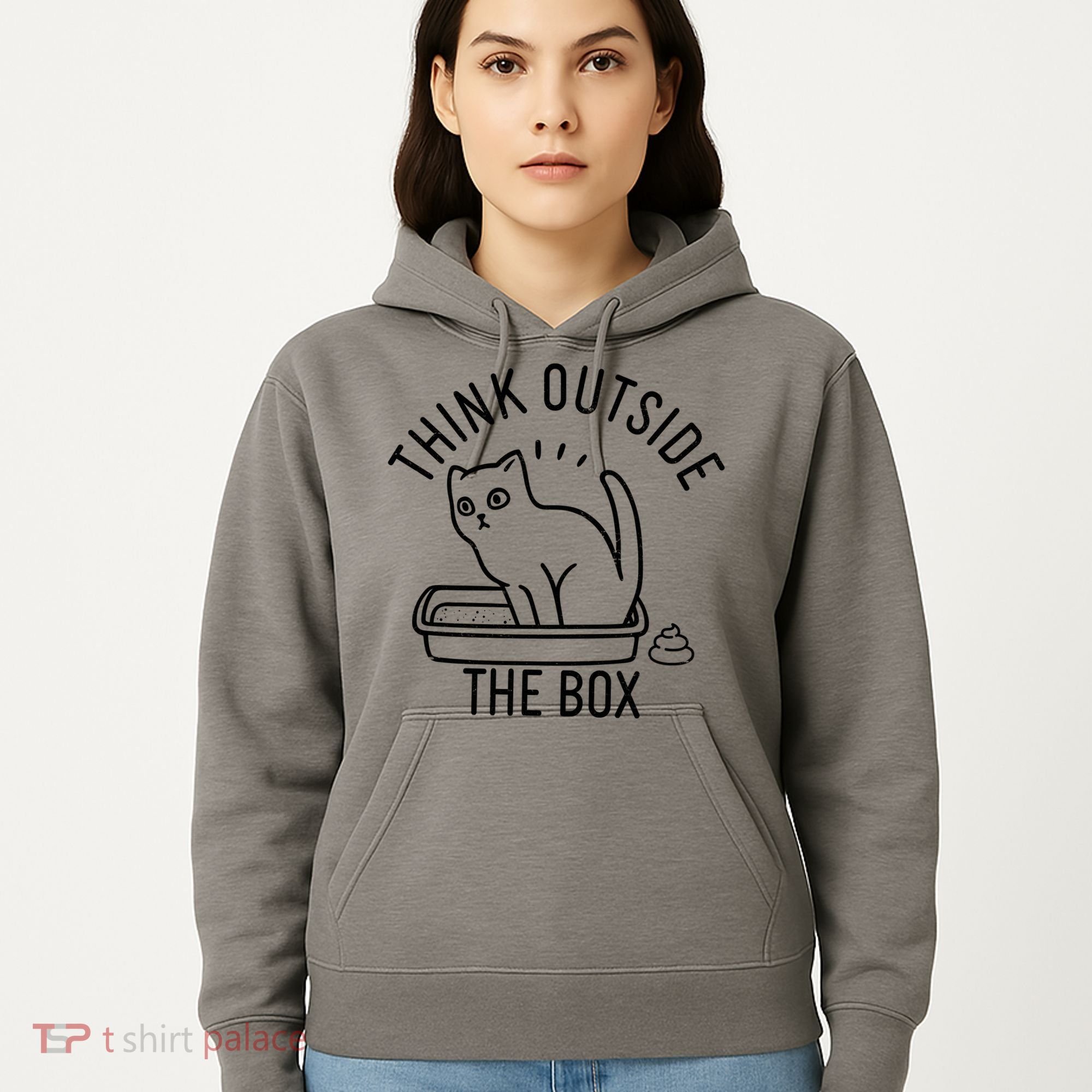 Think Outside The Box Cat Poop Hoodie