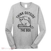 Think Outside The Box Cat Poop Long Sleeve Shirt thumb 0