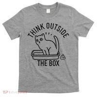 Think Outside The Box Cat Poop T-Shirt thumb 0