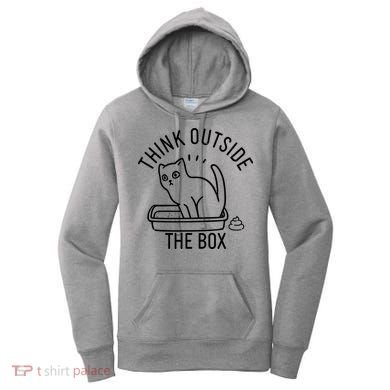 Think Outside The Box Cat Poop Women's Hoodie