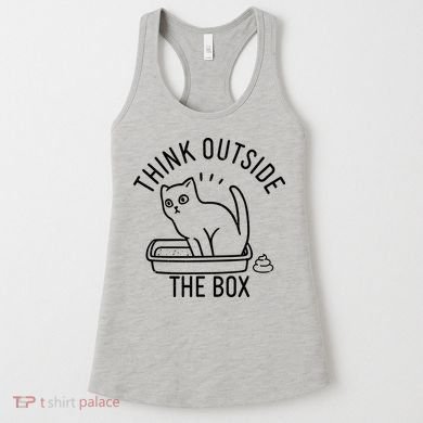 Think Outside The Box Cat Poop Women's Tank Top