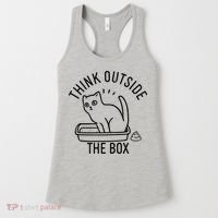 Think Outside The Box Cat Poop Women's Tank Top thumb 0