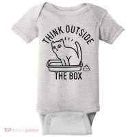 Think Outside The Box Cat Poop Baby Bodysuit thumb 0