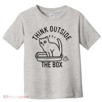 Think Outside The Box Cat Poop Toddler T-Shirt thumb 0