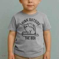 Think Outside The Box Cat Poop Toddler T-Shirt thumb 2